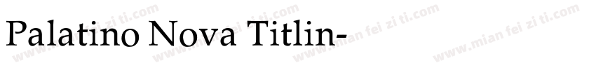 Palatino Nova Titlin字体转换